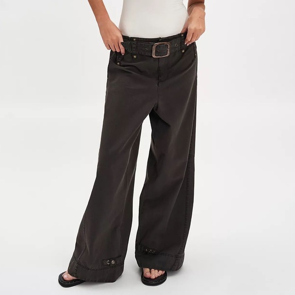 ⭐️NWT Free People Sloane Belted Wide Leg Pants⭐️ - Picture 4 of 11